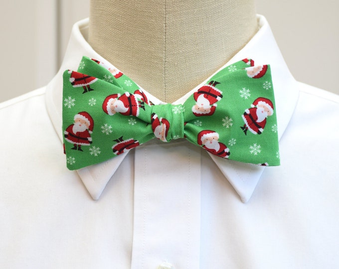 Bow Tie, Christmas , red, green, mini Santa Claus, holiday bowtie