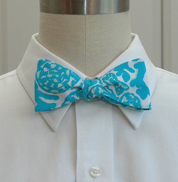 New Men/'s BUTTERFLY Design TEAL BLUE Pre-tied Bow tie Prom Wedding Formal Party