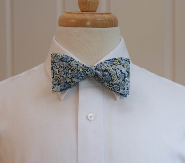 Navy Bow Tie for Menmens Floral Bow Tiemens Bow Tiepre-tied - Etsy Hong ...