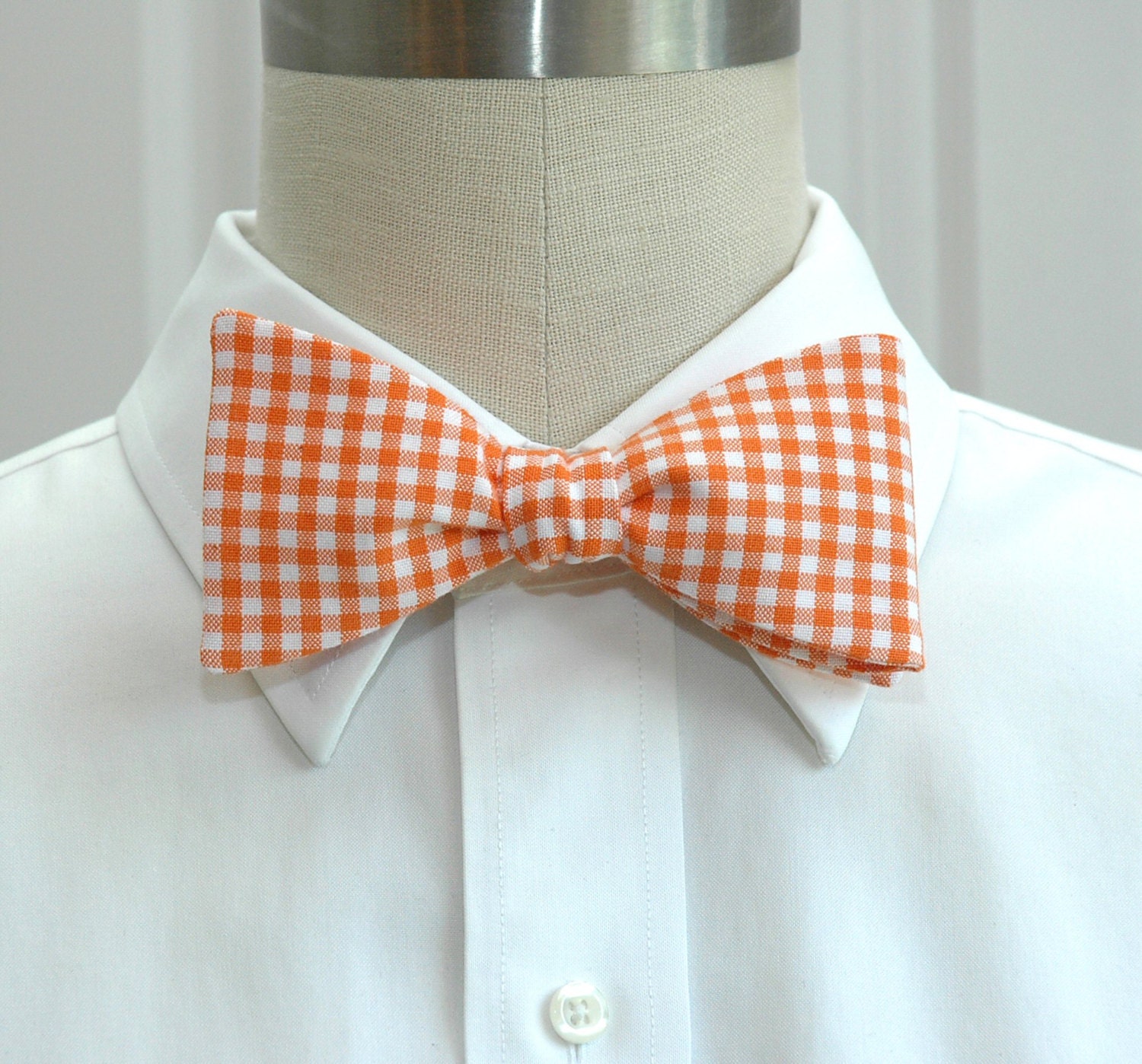 Gingham shirt with bow tie top
