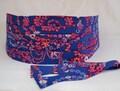 Cummerbund & Bow Tie, royal blue/pink/purple floral  print, formal wedding cummerbund set, tux accessory, prom/formal cummerbund