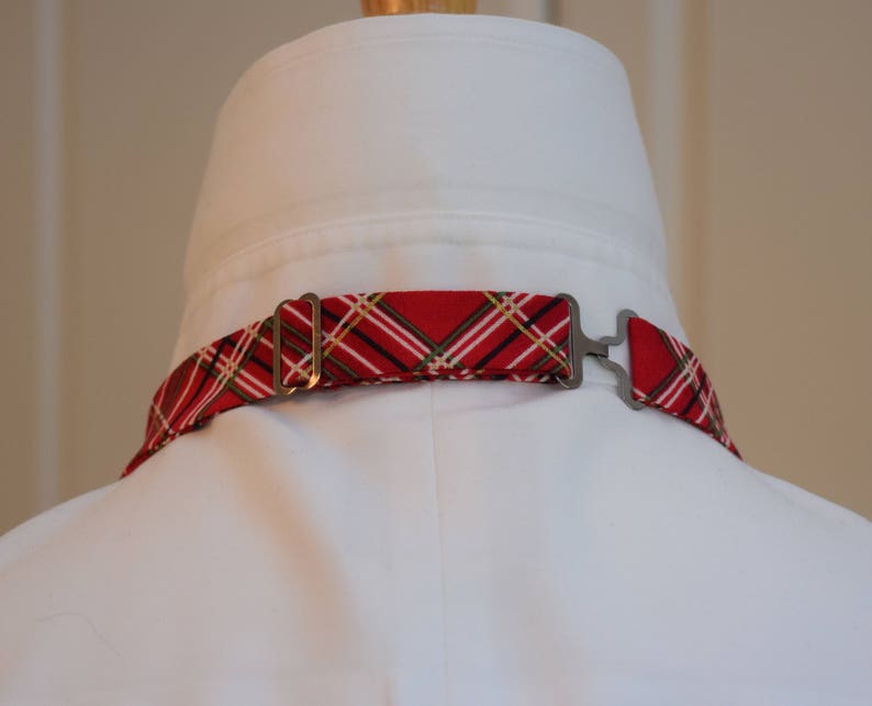 festive redgold plaid bow tie Men/'s Bow Tie men/'s Xmas gift red plaid Christmas bow tie redgold holiday bow tie New Years Eve bow tie