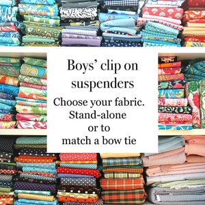 Custom Boys Clip-On Suspenders: Match Your Bow Tie