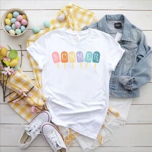 Kawaii Ice Cream Popsicle Clipart: Summer T-Shirt Design (Digital Download SVG PNG AI)