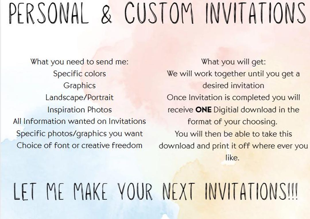 Made-to-order Invitations – Personalized | Custom Wedding, Birthday ...