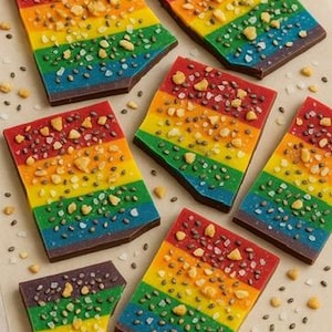 Meilleure recette de barre de chocolat arc-en-ciel saine