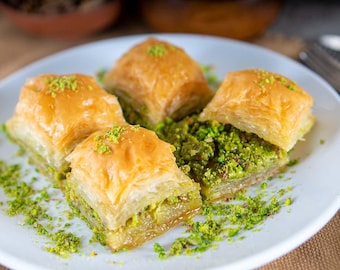 Receta auténtica de baklava turca de pistacho (descarga digital)