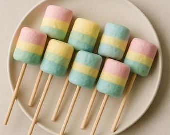 Receta de paletas de malvavisco con chocolate arcoíris (Descargar)