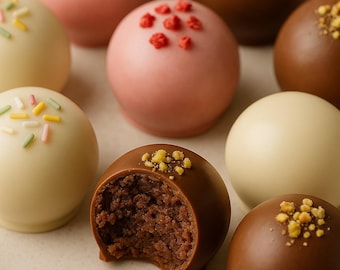 Receta de Bolitas de Pastel de Tres Chocolates: Postre Gourmet (Descargar)