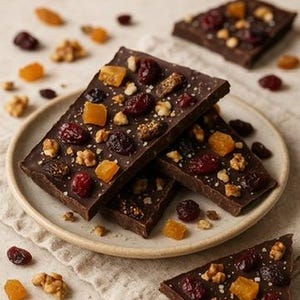 La mejor receta de chocolate negro con frutas mixtas