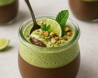 Receta de crema de chocolate, coco y matcha (Descargar)