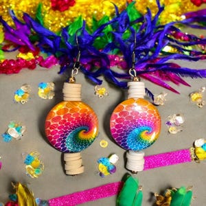 Tie dye earrings