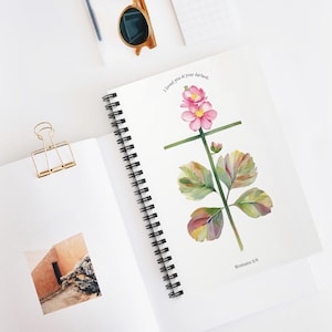 Faith-Based Scripture Spiral Notebook, Ruled Line Journal College School Supplies, Inspirational Gift for Christians, Bible Quote Notepad