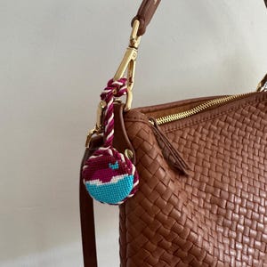 Libby Library Needlepoint Canvas: Book Lover Bag Charm