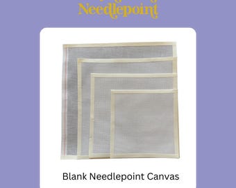 13 Mesh and 18 Mesh Blank Needlepoint Canvas: 6x6, 8x8, 10x10, 12x12, 14x14