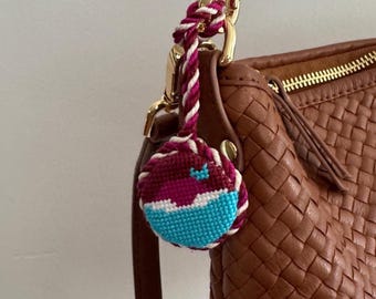 Libby Library Needlepoint Canvas: Book Lover Bag Charm