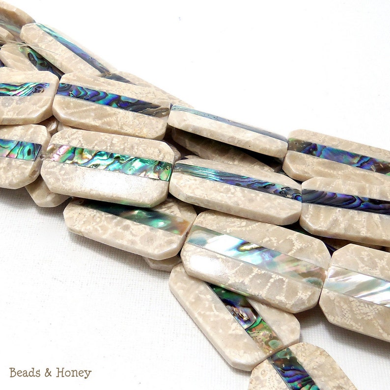 Mactan Stone Abalone Shell Inlay Rounded Rectangle Flat | Etsy