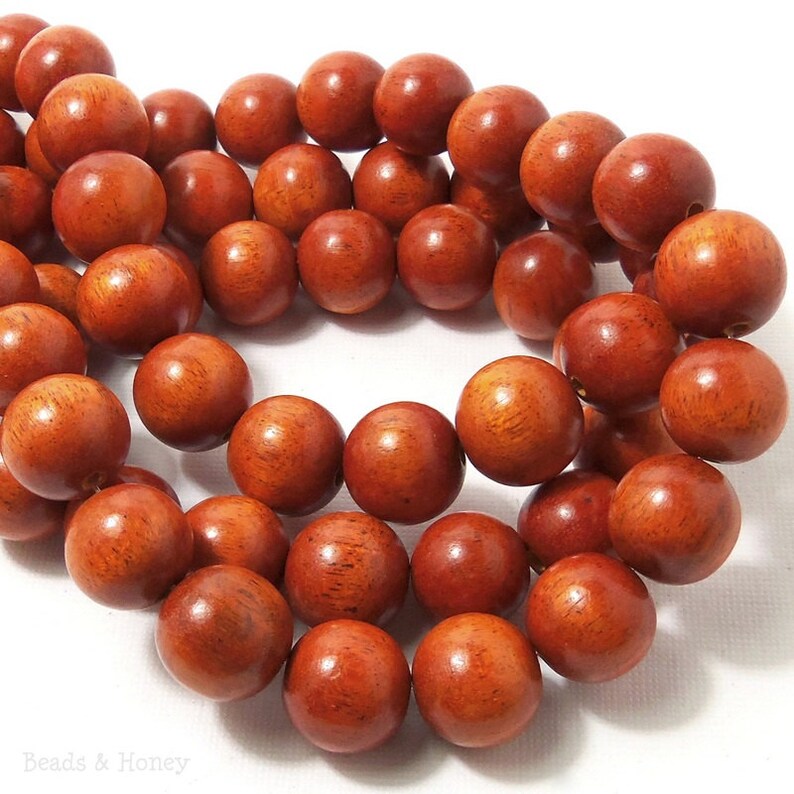 Sibucao 14mm 15mm Natural Redwood Beads Wood Bead Round Etsy