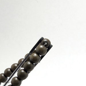 Graywood Beads, 8mm, Round, Gray/Brown, Smooth, Small, Artisan Handmade, Natural Wood Beads, 16-Inch Strand ID 1386 image 4