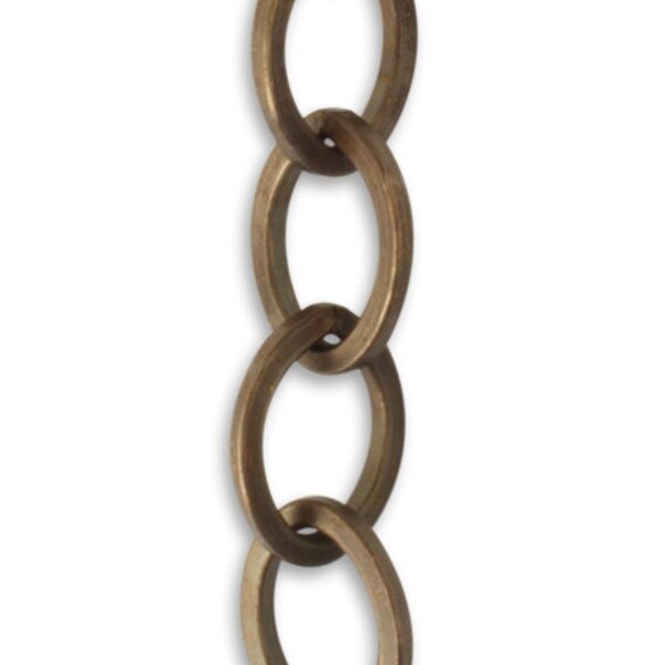 Vintaj Large Flat Oval Chain, 11.3mm, 35 Inch Chain, Vintaj Natural Brass, CH0015 - ID 2207