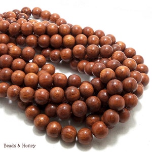 Bayong Wood, 12mm, Natural Wood Beads, Round, Smooth, Large, Full 16 Inch Strand, 36pcs - ID 1378