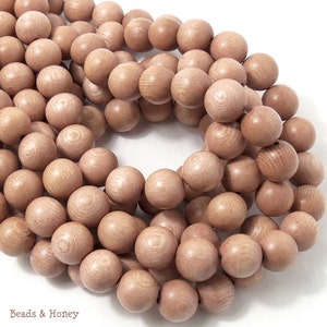 Rosewood, Round, 12mm, Smooth, Natural Wood Beads, Large, Full 16 Inch Strand, 35pcs - ID 1336