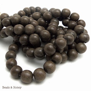 Graywood, 10mm, Round, Smooth, Natural Wood Beads, 16 Inch Strand ID 1041 image 4