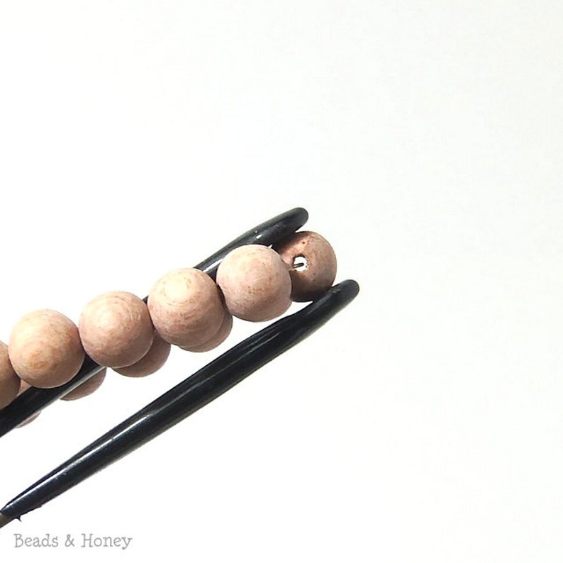 Unfinished Rosewood Bead, 8mm, Unwaxed, Round, Smooth, Natural Wood Beads, 16 Inch Strand ID 1837 image 4