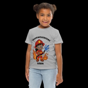 Fire brigade T-shirt child personalized with name – children&#39;s shirt birthday school enrollment boy, girl