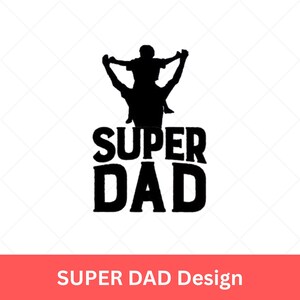 Design Super Dad inspiré de héros comme Batman et Ironman – Fichier numérique pour t-shirts, cartes, tasses et cadeaux