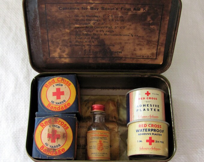 Vintage Official Boy Scout First Aid Kit Etsy