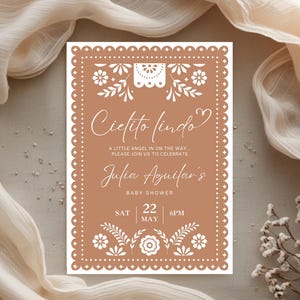 Cielito Lindo Baby Shower Invitation | Papel Picado Baby Shower Invite | Gender Neutral Cielito Lindo Theme | Canva Edit | Instant Download