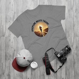 Running Shirt - &#39;Discipline Beats Talent&#39;
