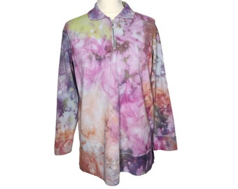 Handmade, Tie-dye pullover sweatshirt. Multi-Color. Size Small
