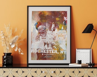 A Captivating Skyline View of Rochester, New York Stock Image - Image