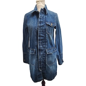 Lauren, Ralph Lauren. Vintage, Denim Trench Style Barn Coat. Size: Small NWOT