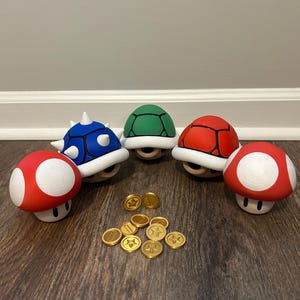Super Mario Bros Gold Nintendo Mario Kart Coins 3D Printed Luigi Mario ...