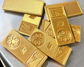 Equipo Esqueleto - Créditos de Star Wars - Monedas de la República - Accesorios de Star Wars - Cosplay - Juguetes de Star Wars - Créditos Imperiales de Sabacc Andor