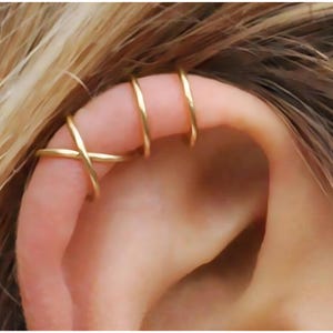 5pcs Gold Ear Cuff Set – Adjustable No Piercing Jewelry for Women