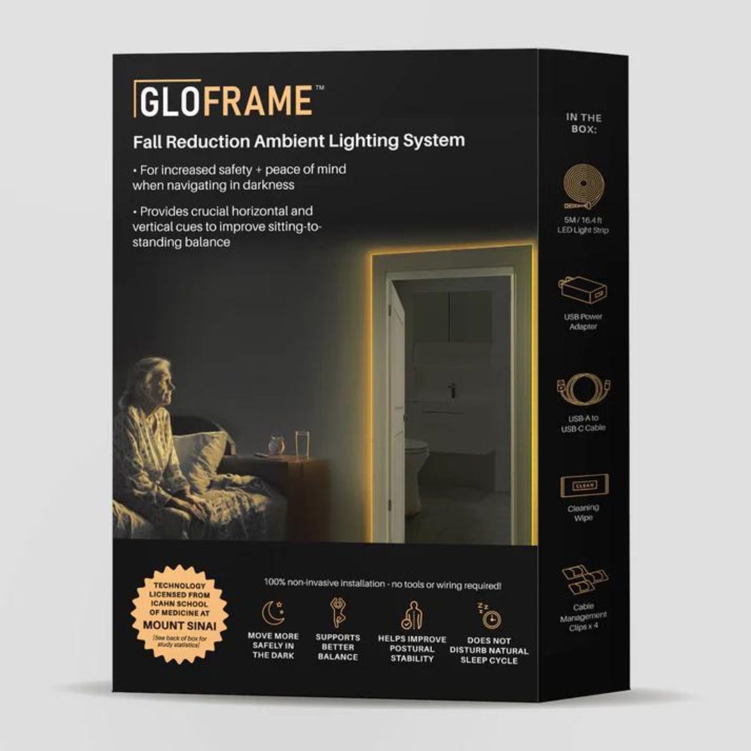 Gloframe Fall Reduction Ambient LED Strip Light Kit, 16.6 Ft, Usb ...