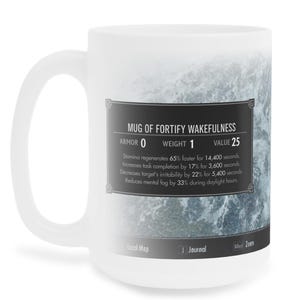 Taza de Skyrim / Artículo - Taza de la Vigilia Fortificada / Regalo Divertido para Jugadores / Taza de Café Inspirada en Skyrim / Taza de Skyrim Elder Scrolls