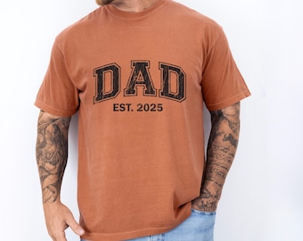 Custom Dad T-Shirt, Comfort Colors® Dad Shirt, Father's Day Gift, New Dad Shirt, Dad To Be Gift, Christmas Gift for Dad, Cool Dad Est Shirt