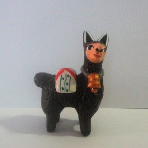 Small LLAMA 2 6/8&quot; Peruvian Ceramic Clay  Figurine Handmade Collectable New Art Peru