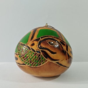 Sea Turtle Peruvian Gourd Ornament Christmas Tree Fine Handmade Handpainted Folck Art Peru Choose your Ornament *Perfect gift for Christmas*