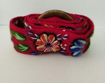 Cintura in lana peruviana lavorata a mano fine 100% fatta a mano Nuova arte popolare del Perù Etnica *** Regalo perfetto per Natale ***