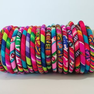 Set 3 Pulsera Peruana Brazalete Manta Peruana Tela Hecha a Mano Arte Étnico Perú