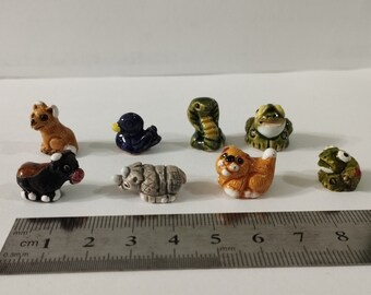 1 Tiny Peruvian Ceramic Animal Clay  Handpainted Handmade Miniature Figurine Animal New Art Peru *Choose your mini animal Collectibles