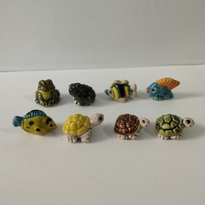 Mini 1 Peruvian Ceramic Animal Clay  Handpainted Handmade Miniature Figurine Animal New Art Peru *Choose your mini animal Collectibles