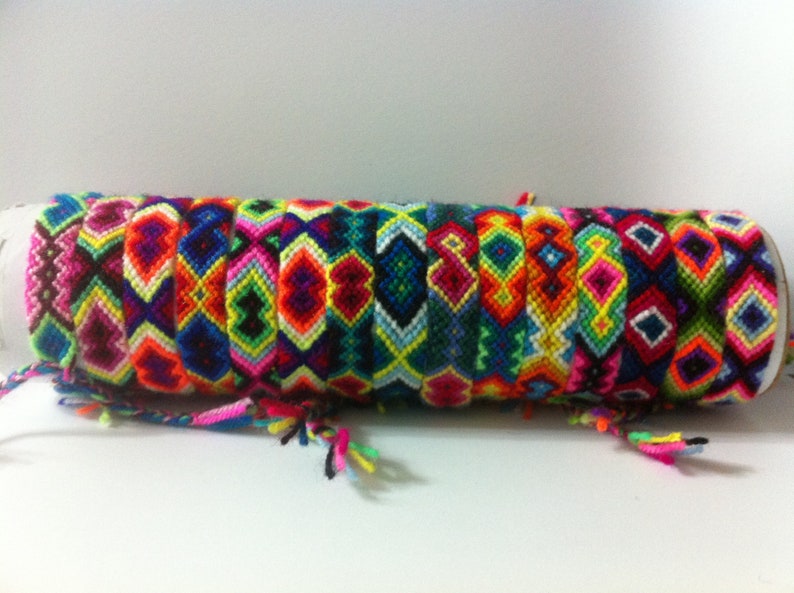 Peruvian Wool Friendship Bracelet x5 x10 x15 x20 x25 Handmade Ethnic Mixed Models New Folck Art Peru image 5
