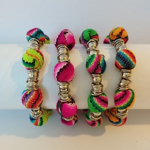 Peruvian Manta BeadS Bracelet Wristband Fabric Handmade Ethnic New Art Peru Friendship Bracelet Beadwork